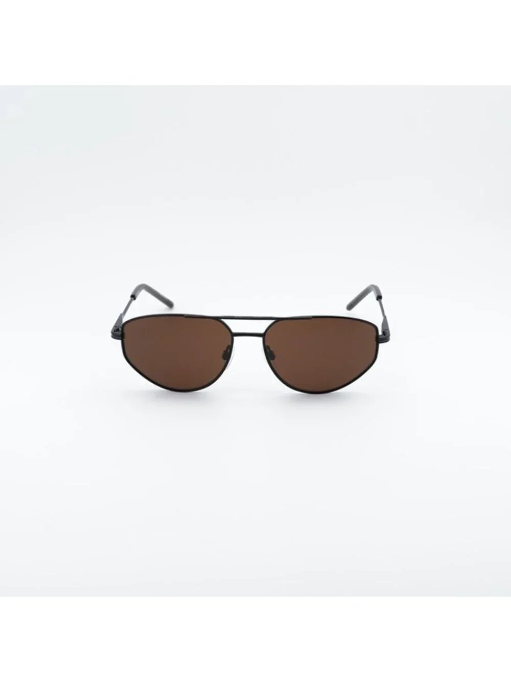 DKNY DK117S 001 Sunglasses Black Square Frame, Brown Lenses